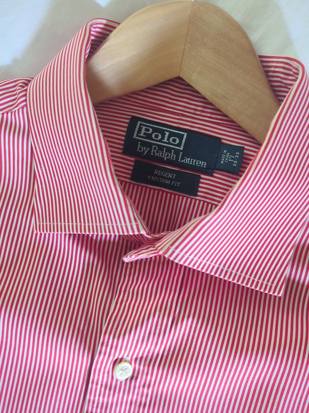 Polo by Ralph Lauren | Regent Custom Fit Red and White Striped Dress Shirt